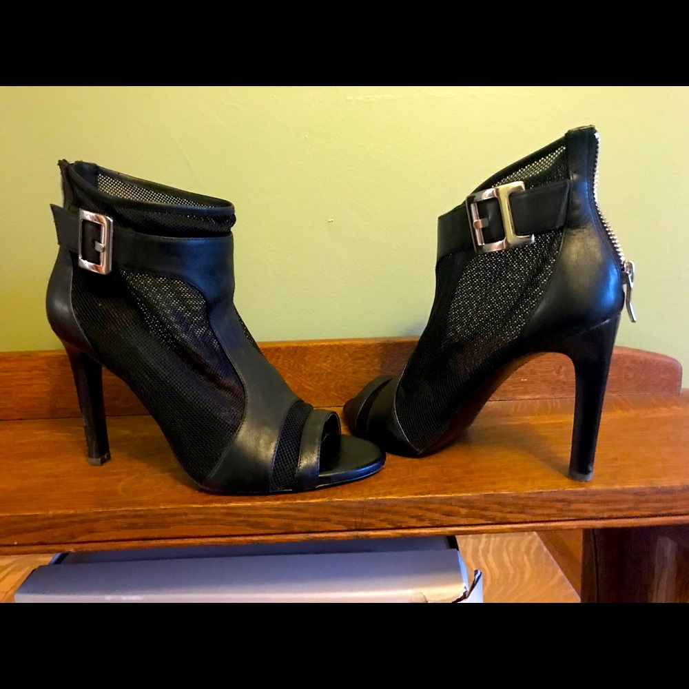Bcbgeneration Open Toe Booties With Mesh And Calf… - image 1